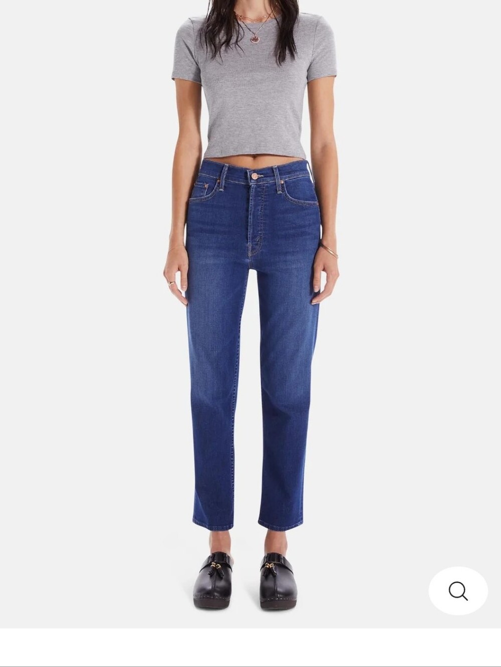 Mother The Tomcat Jeans 25 Blue Snipped In The Bud High Rise Straight Womens